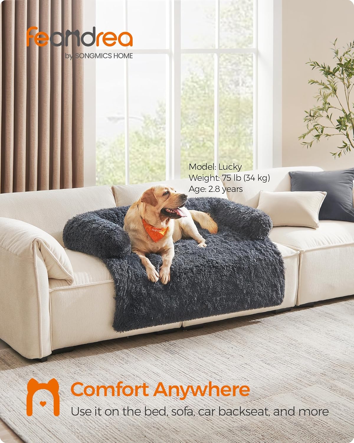 Detalle 2 de Feandrea FluffyHug XXL Dog Sofa Bed – Calming, Extra-Large 122 x 95 cm