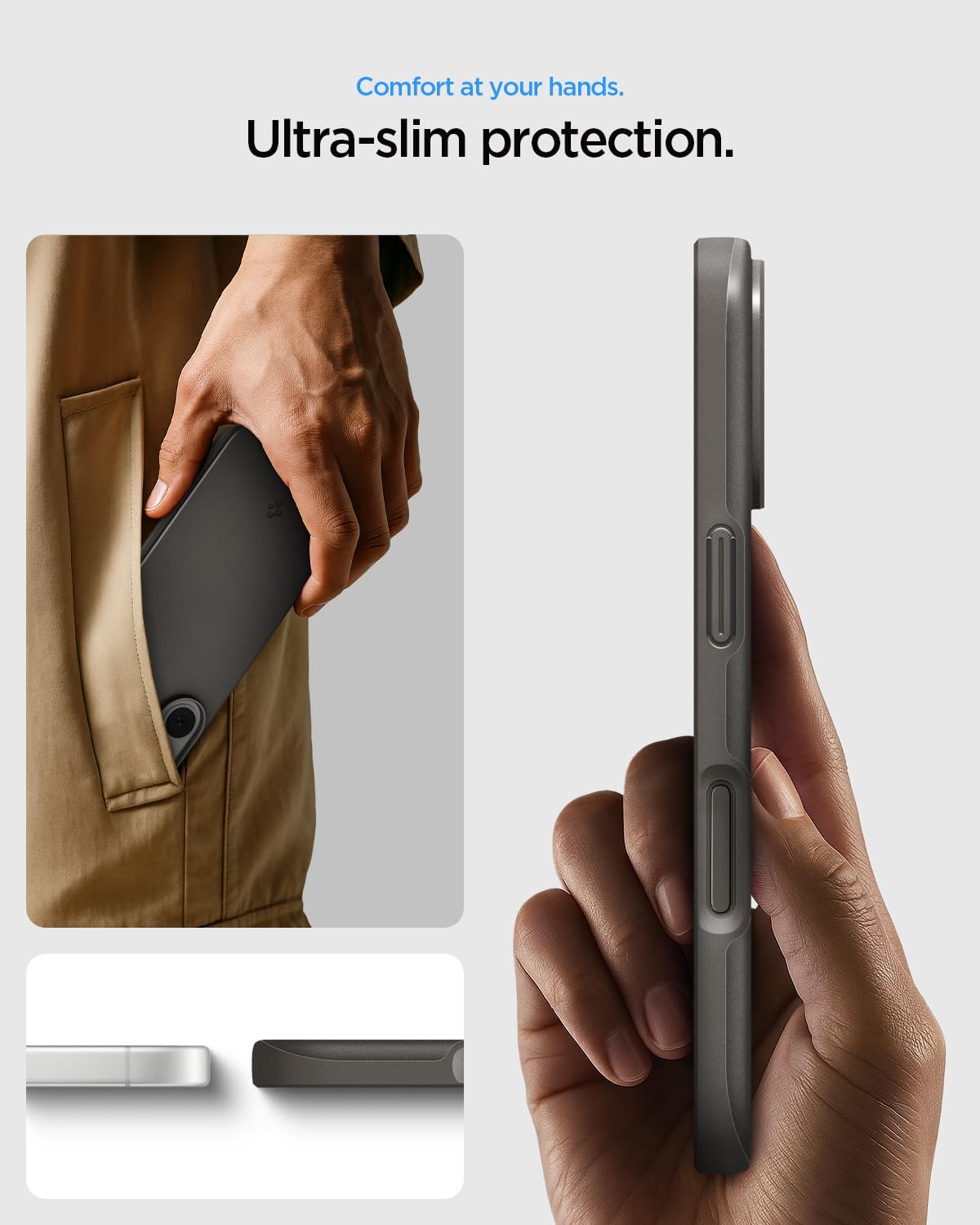 Detalle de Spigen Thin Fit MagFit pour iPhone 17 (coque ultra mince Gunmetal)