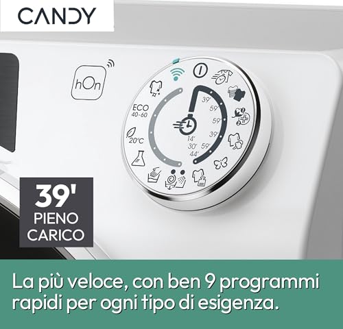 Thumbnail 7 de Candy RapidÓ PRO Lavatrice 9 kg 1400 Giri/min Bianco RP496DWMB12/1-S