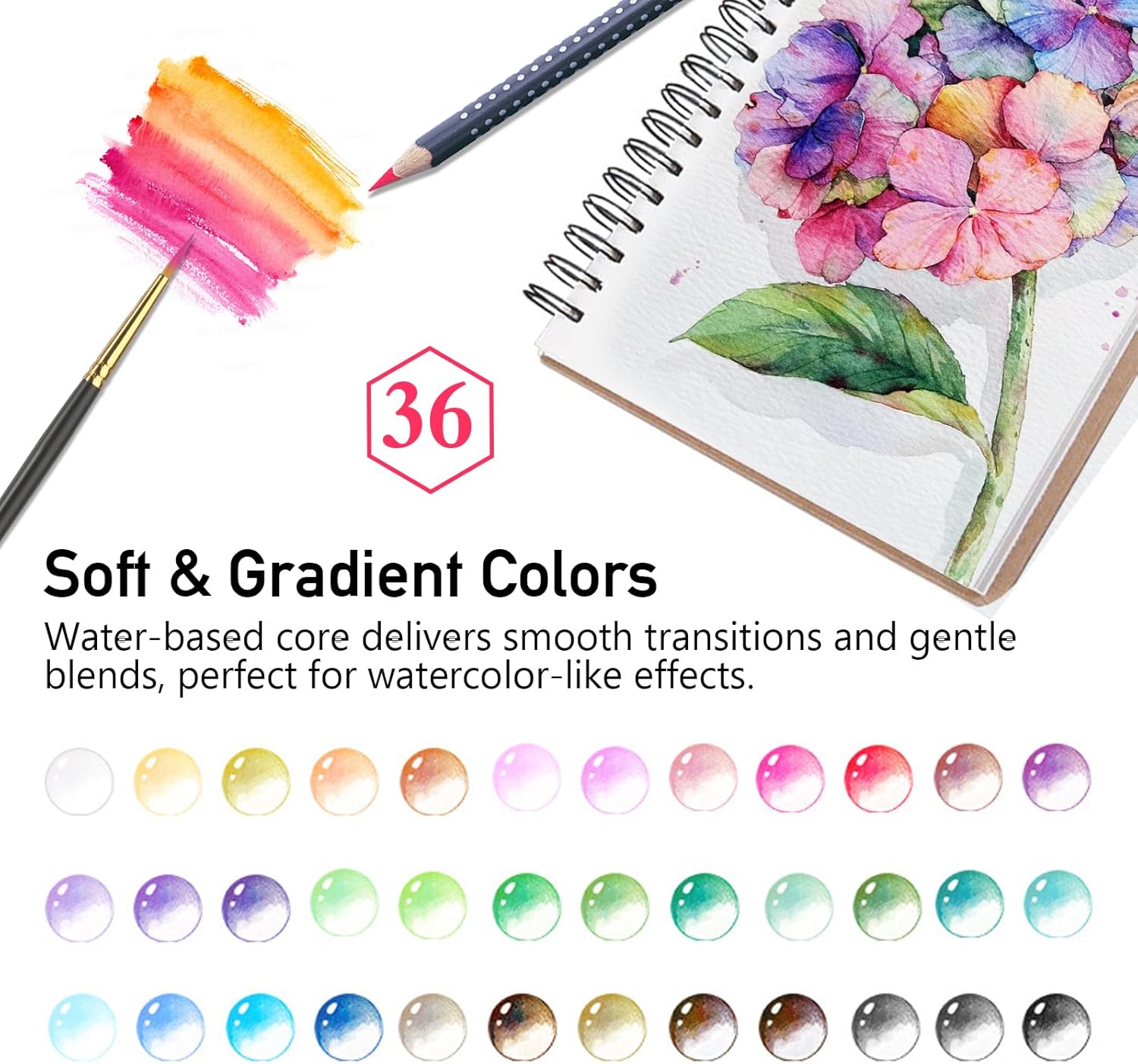 Thumbnail 1 de Surcotto 36 Watercolour Pencils set