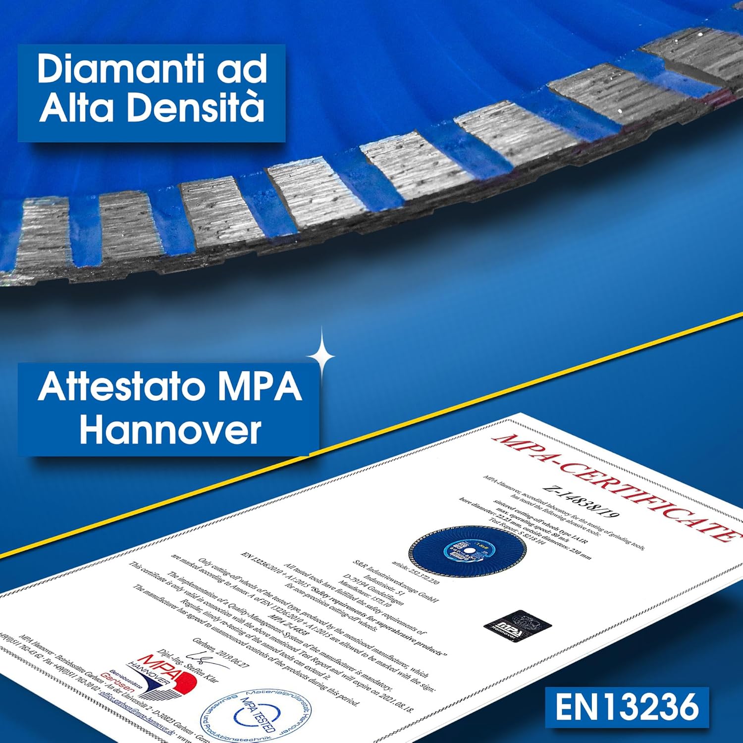 Thumbnail 3 de Disco Diamantato S&R 125 mm per Cemento Armato, Granito e Mattoni – Turbo Professionale