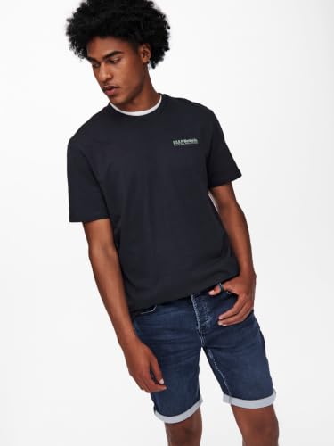 Detalle de Only & Sons Onsply Reg D Blue Jog PK 8582 Dnm Noos: Pantalones cortos hombre denim, Slim Fit