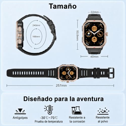 Thumbnail 7 de Jugeman Reloj Inteligente para Hombre con GPS y Notificaciones – Fitness y Llamadas a un vistazo