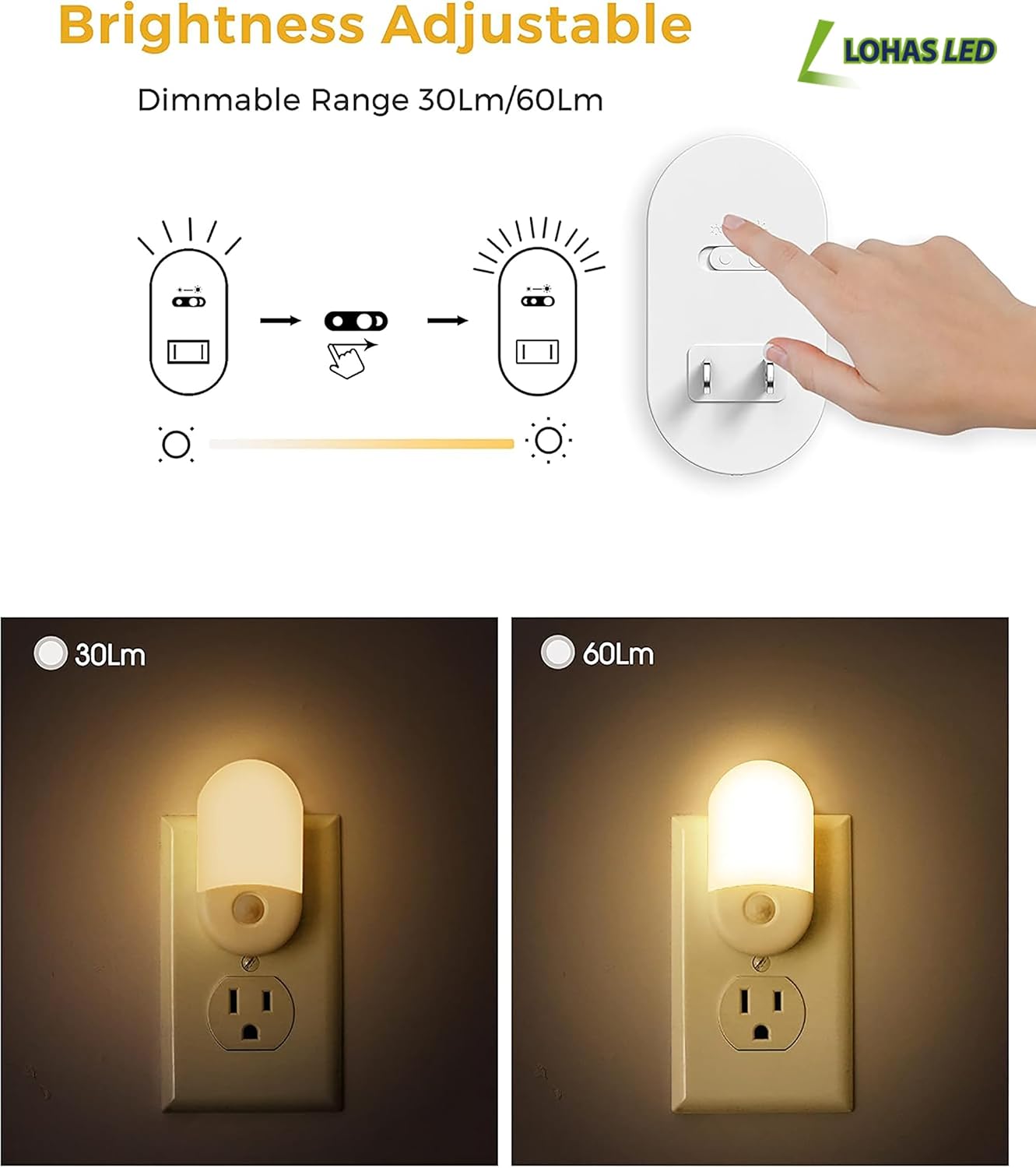 Thumbnail 2 de L LOHAS Motion Sensor Night Light, 3000K