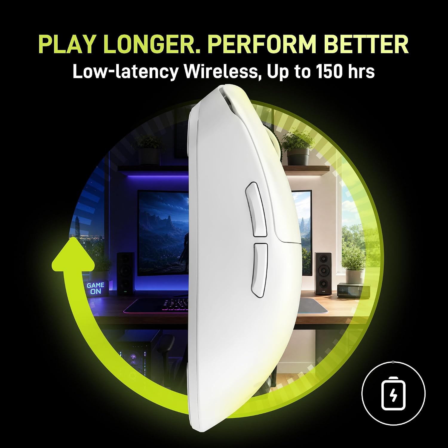 Thumbnail 4 de VGN Dragonfly F1 Pro Wireless Gaming Mouse (49g, PAW3395, up to 26K DPI) — White