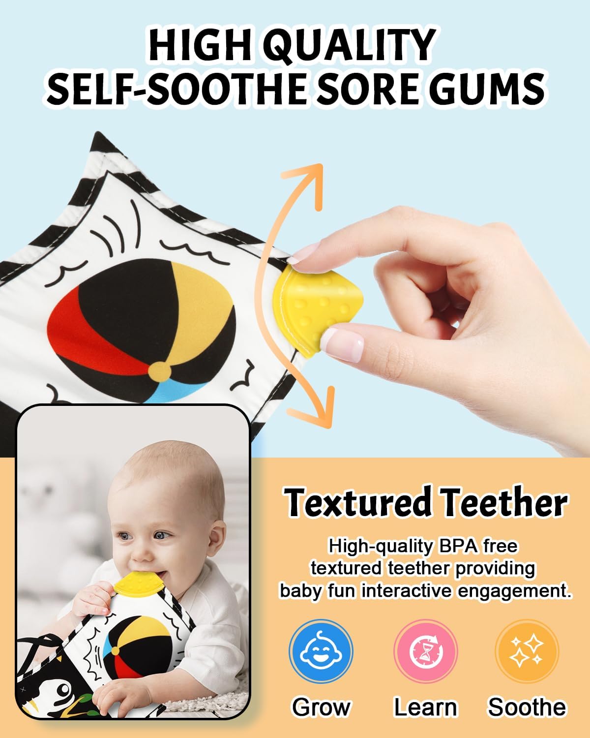 Detalle de High Contrast Baby Book 0-6 Months 👶