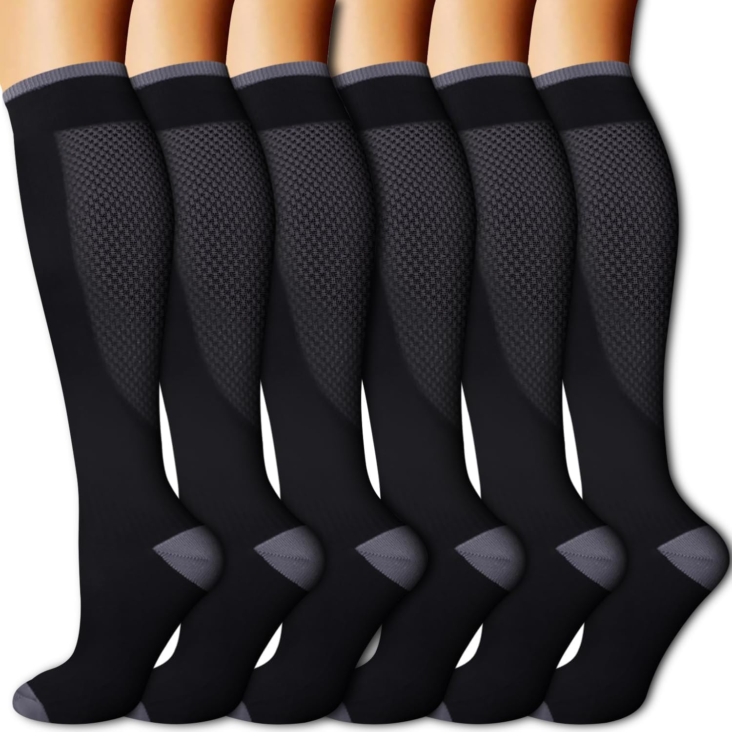 Detalle 2 de Gcbiger Compression Socks 20–30 mmHg (3 Pairs)