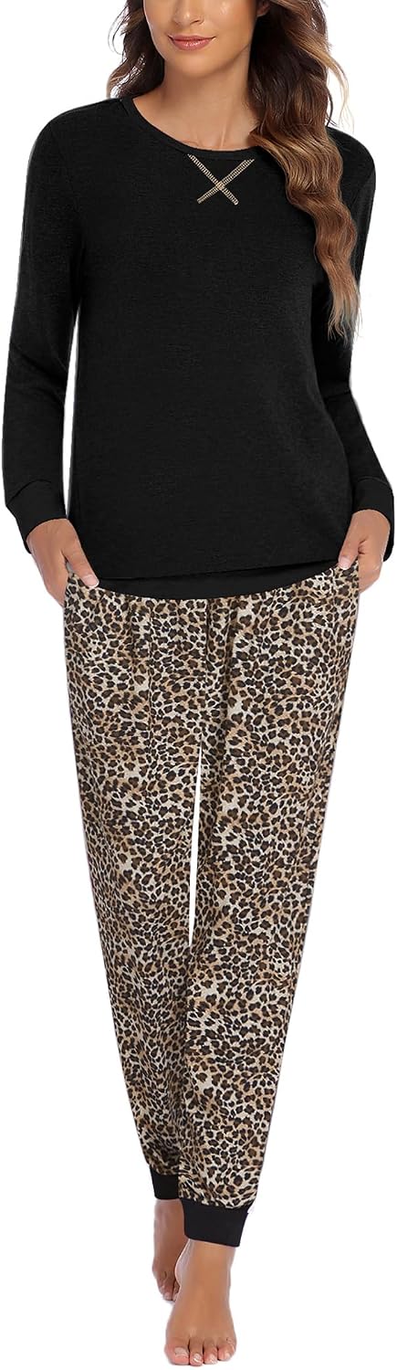 Detalle de Ekouaer Women's Pajama Set in Rayon Blend