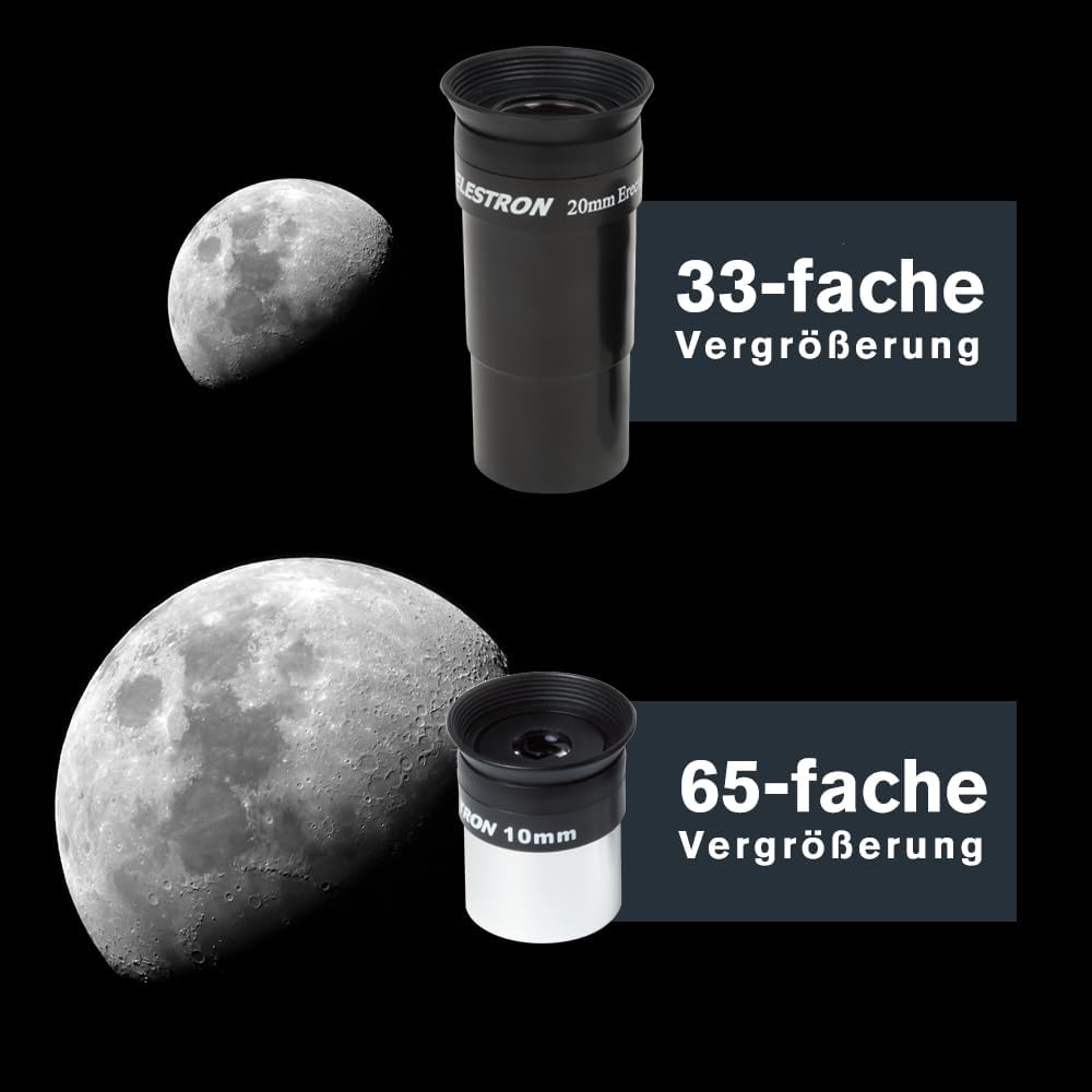 Detalle de Celestron AstroMaster 130EQ Motor Drive Newton-Reflektor (31051) – mit Motorantrieb und Zubehör