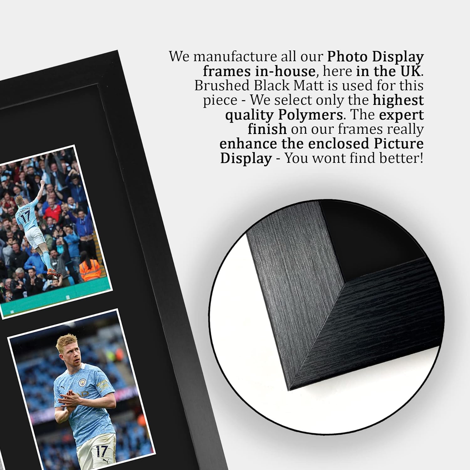 Thumbnail 5 de HWC Trading FR A3 Kevin De Bruyne Manchester City framed signed autograph picture (A3)