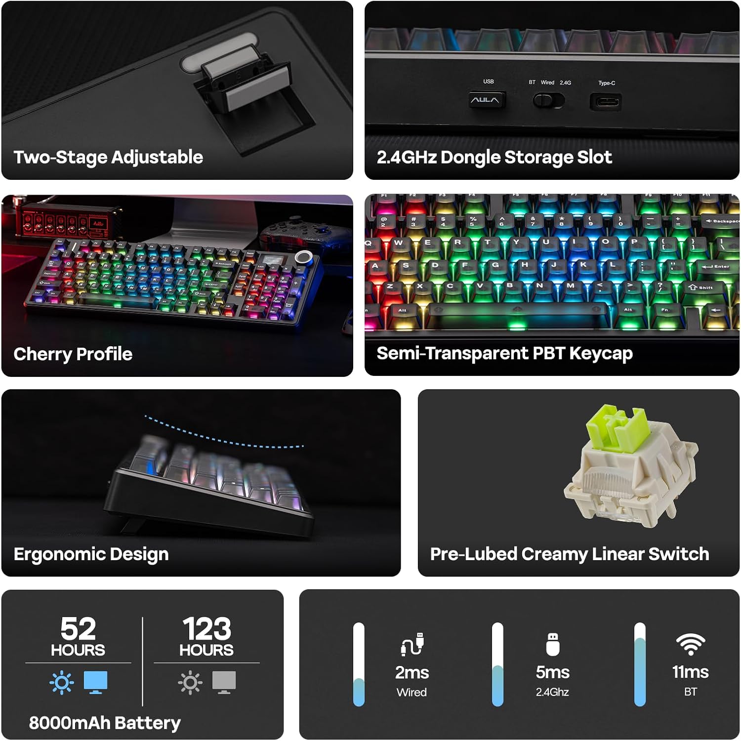 Thumbnail 2 de EPOMAKER Aula F99 MAX Wireless Mechanical Keyboard with Smart Screen and Knob