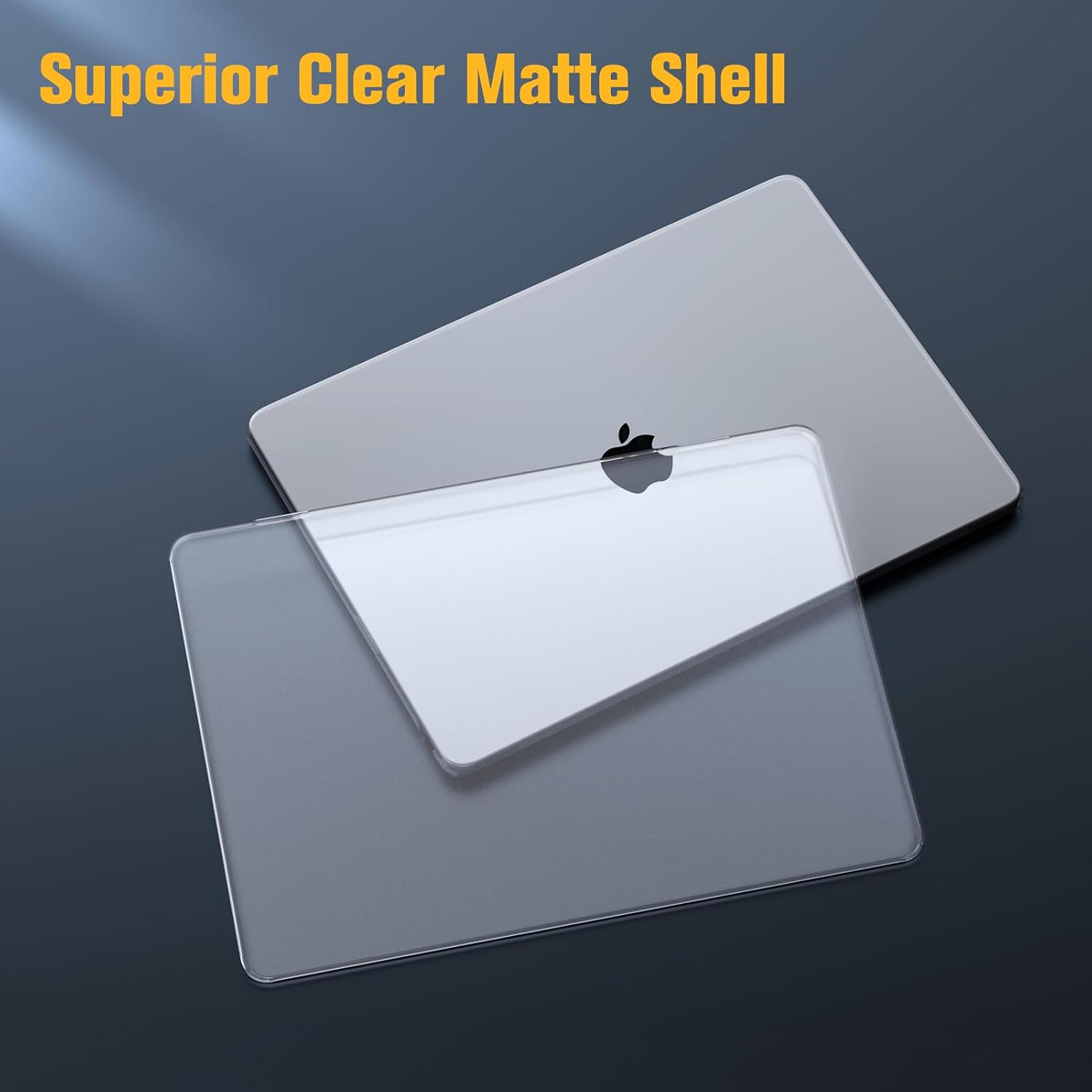 Detalle 2 de Fintie Hülle für MacBook Air 15 Zoll (M5–M2, 2026–2023) A3448/A3241/A3114/A2941 – matte Hartschale, transparent