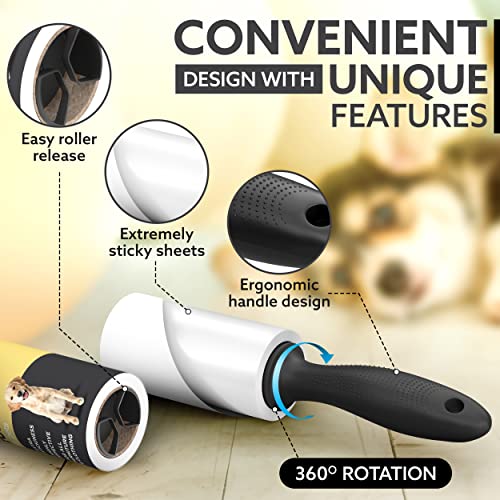 Detalle de Tydi Pet Hair Lint Rollers, 500 Sheets with 2 Handles