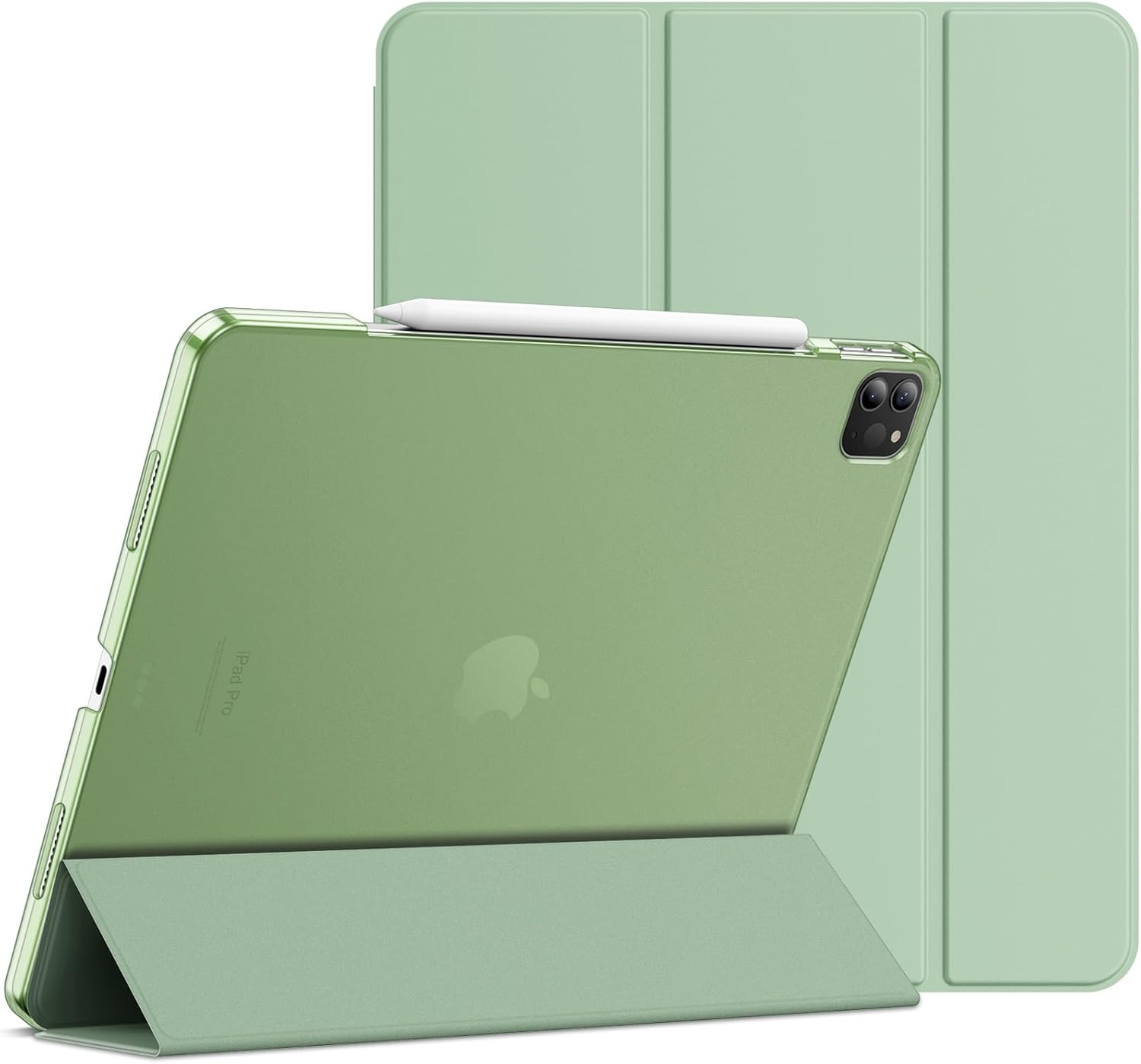 Thumbnail 6 de JETech skyddsfodral för iPad Pro 12,9” 2022/2021, svart med ställ och frostad baksida