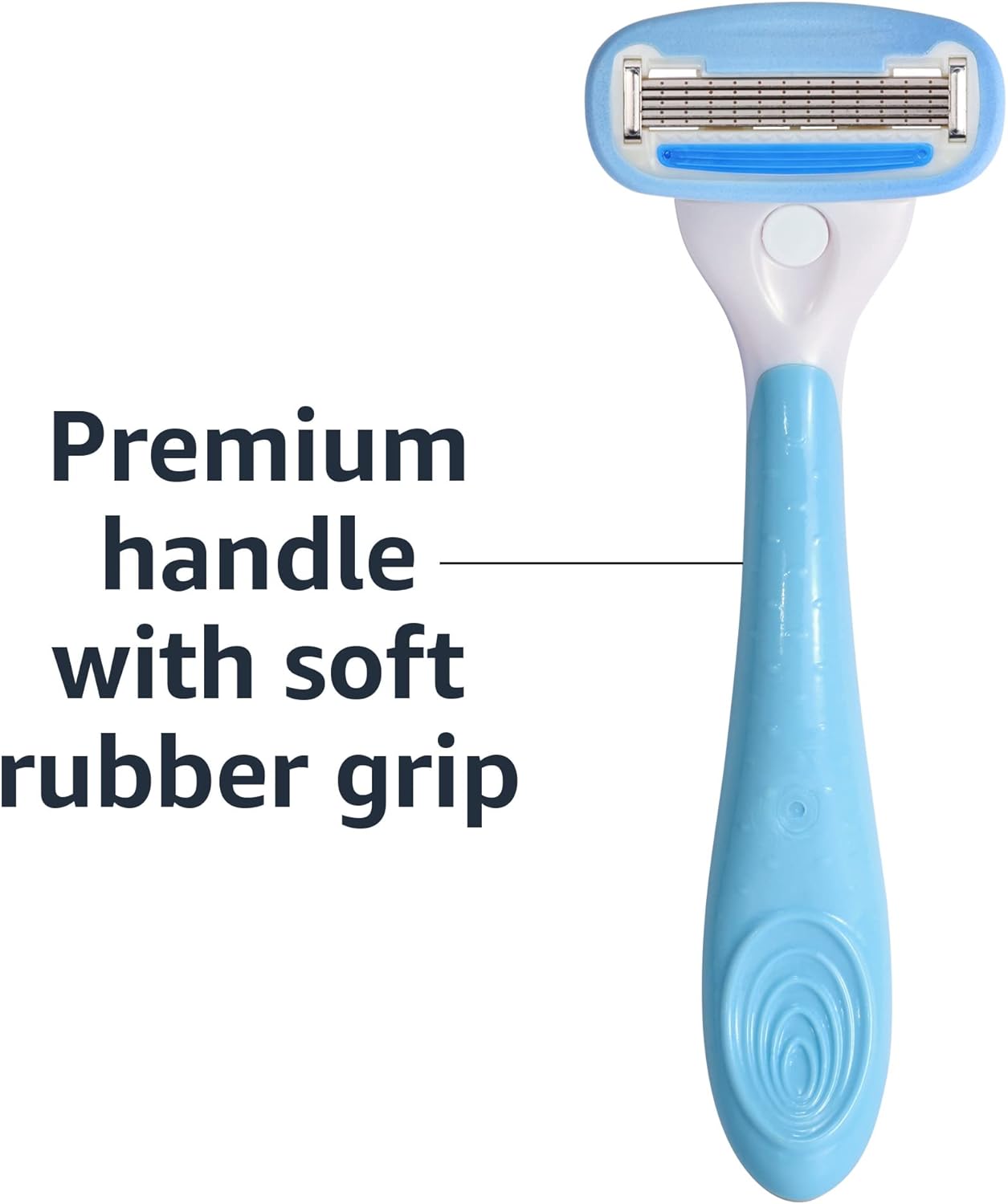 Thumbnail 4 de Amazon Basics 5-Blade Women’s Razor Handle Set (12 Refills + Shower Hanger) – Blue