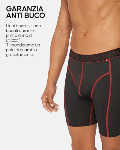 Detalle de DANISH ENDURANCE Boxer Uomo Sportivi 3 Paia Gamba Lunga, Multicolore (XXL) - Comfort e Prestazioni Daily