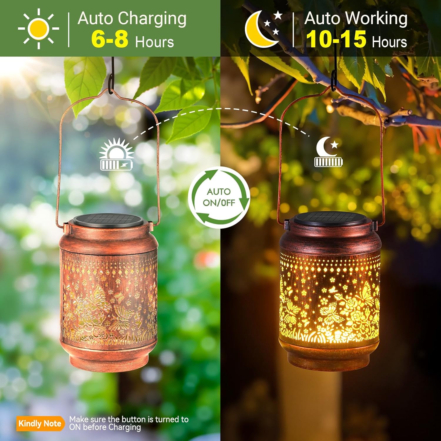 Thumbnail 2 de BUCASA solar garden lights 2 pack
