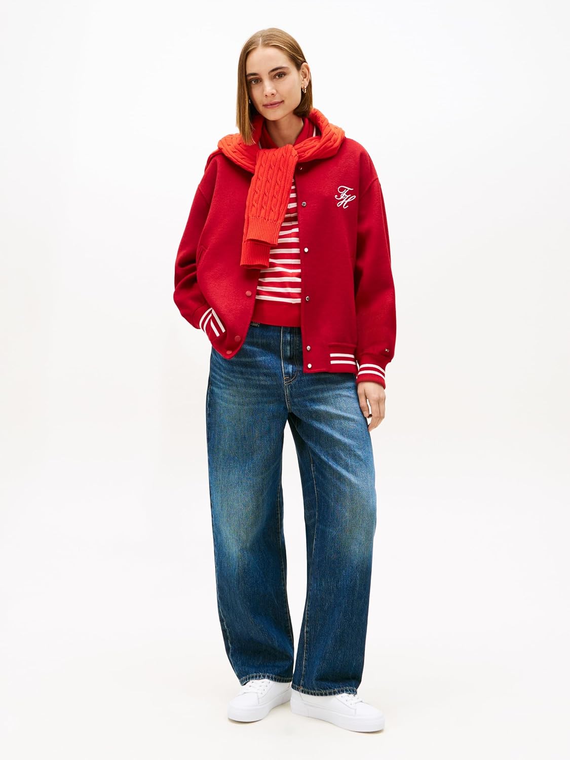 Detalle de Tommy Hilfiger Damen Platform Sneaker TH Platform Sneaker Tumbled Leder Low Top