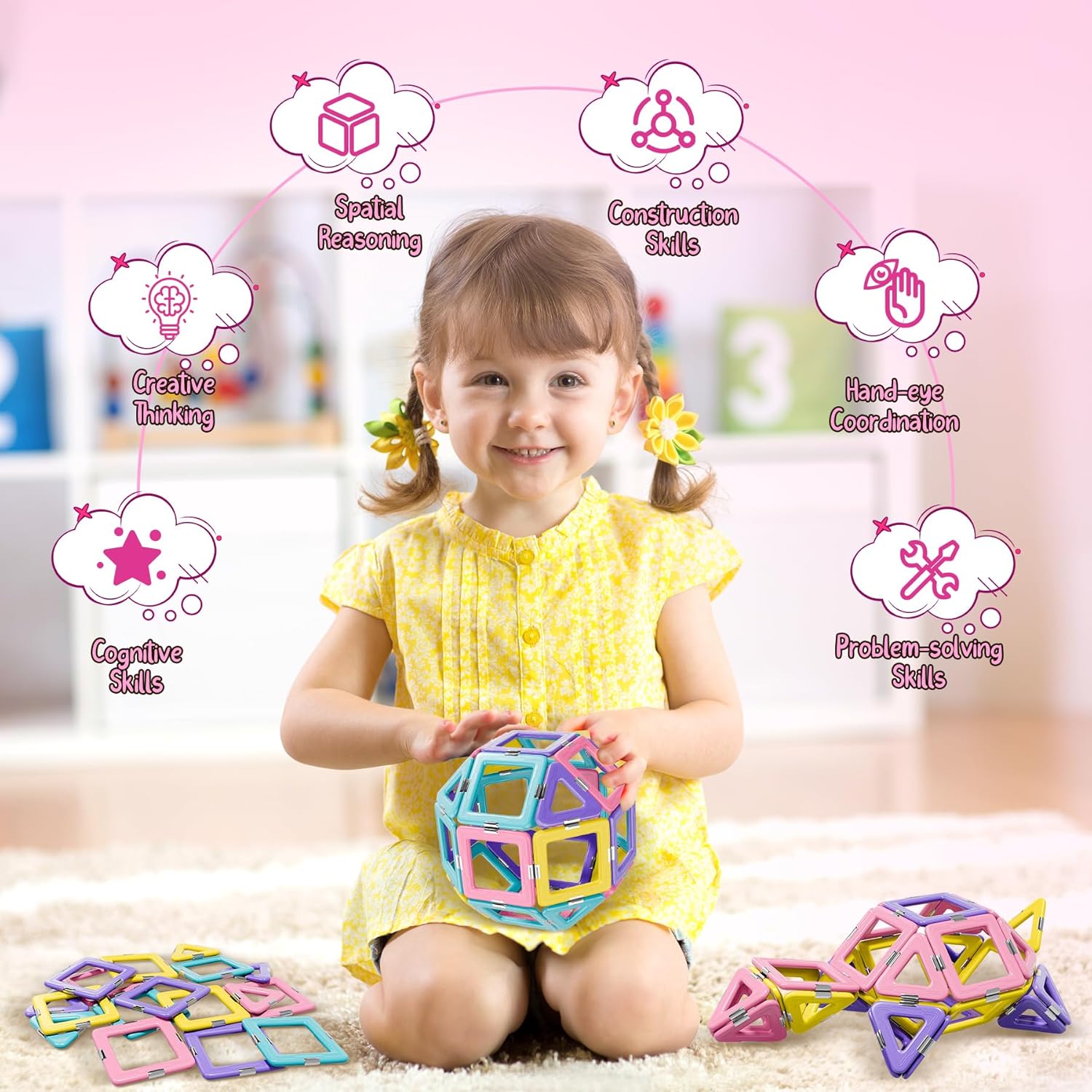 Detalle 2 de Magnetic Building Blocks 40pcs set