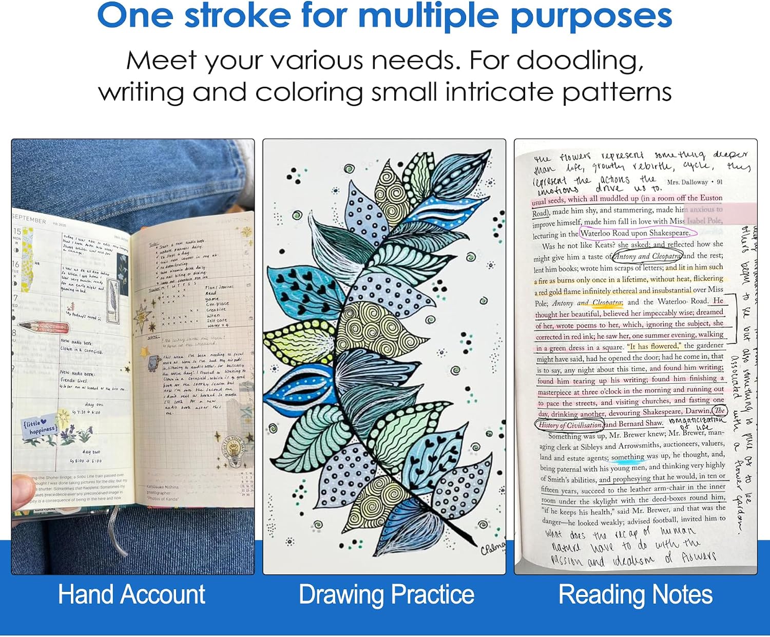 Thumbnail 3 de Set de 60 Stylos Gel avec 60 Recharges – Encre glitter, métalliques, pastel et classiques pour journal et bureau