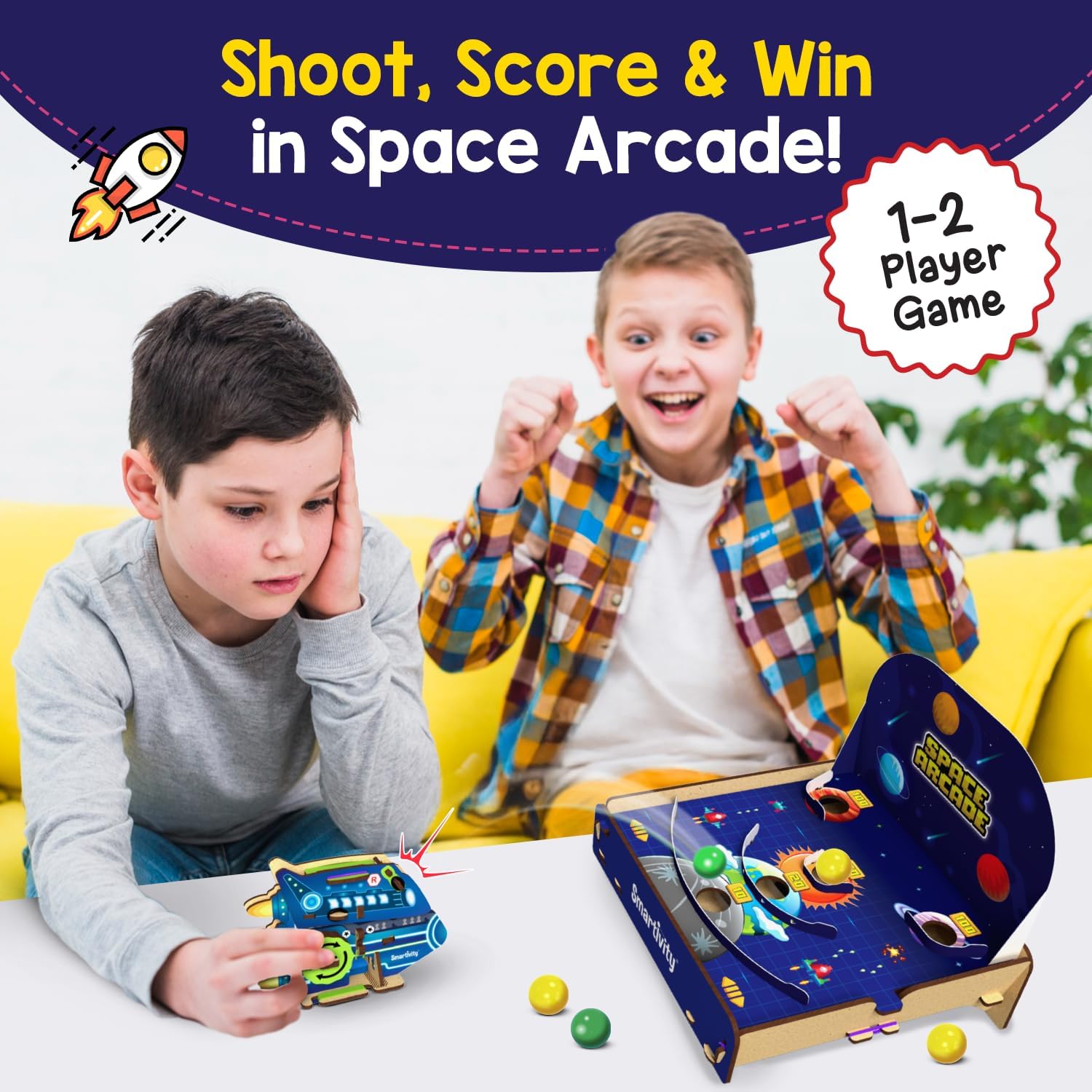 Thumbnail 1 de Smartivity Wooden Space Arcade Game