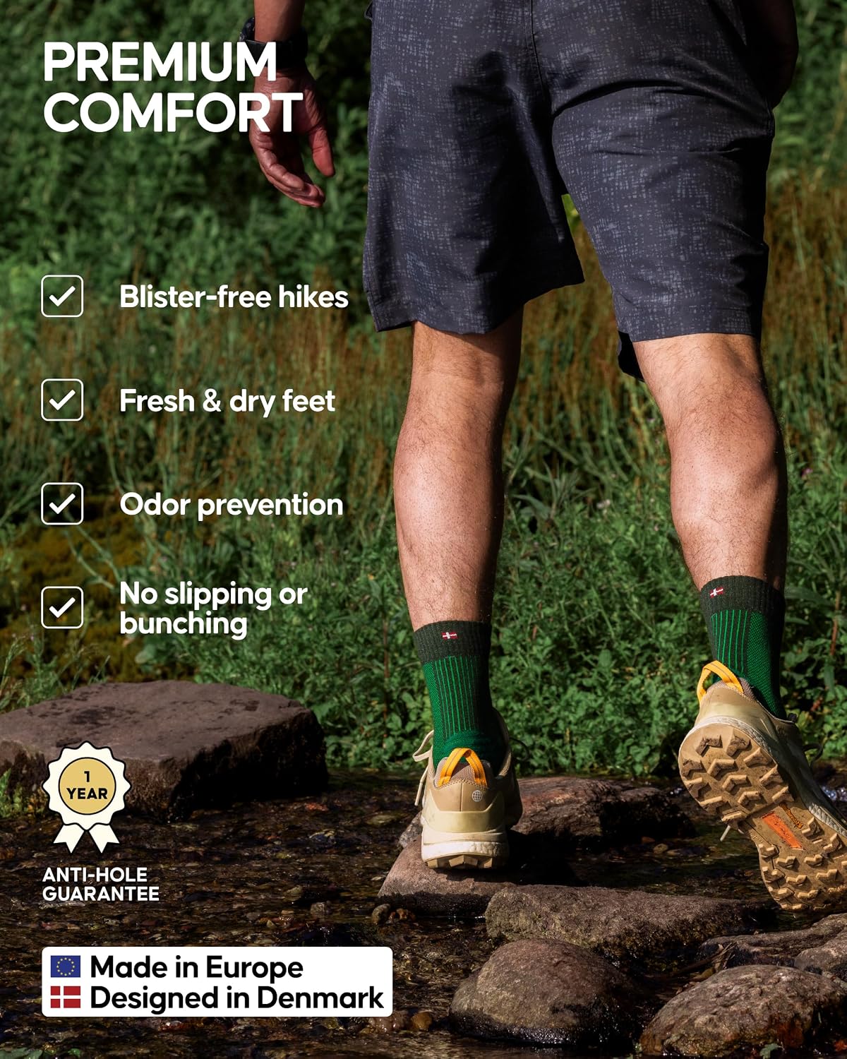 Detalle de DANISH ENDURANCE Hiking Socks 3-Pack