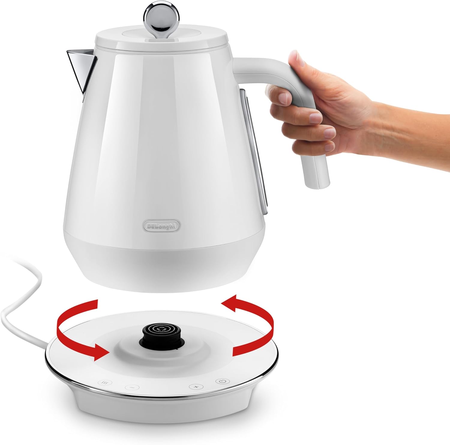 Thumbnail 4 de De'Longhi Eclettica SpecialTea KBY3011.W electric kettle with variable temperature (40–100°C) and keep-warm