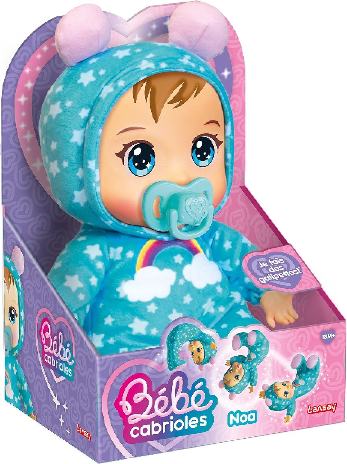 Detalle de Lansay 55086 Noa de Baby interactieve pop, zacht en met rollende bewegingen