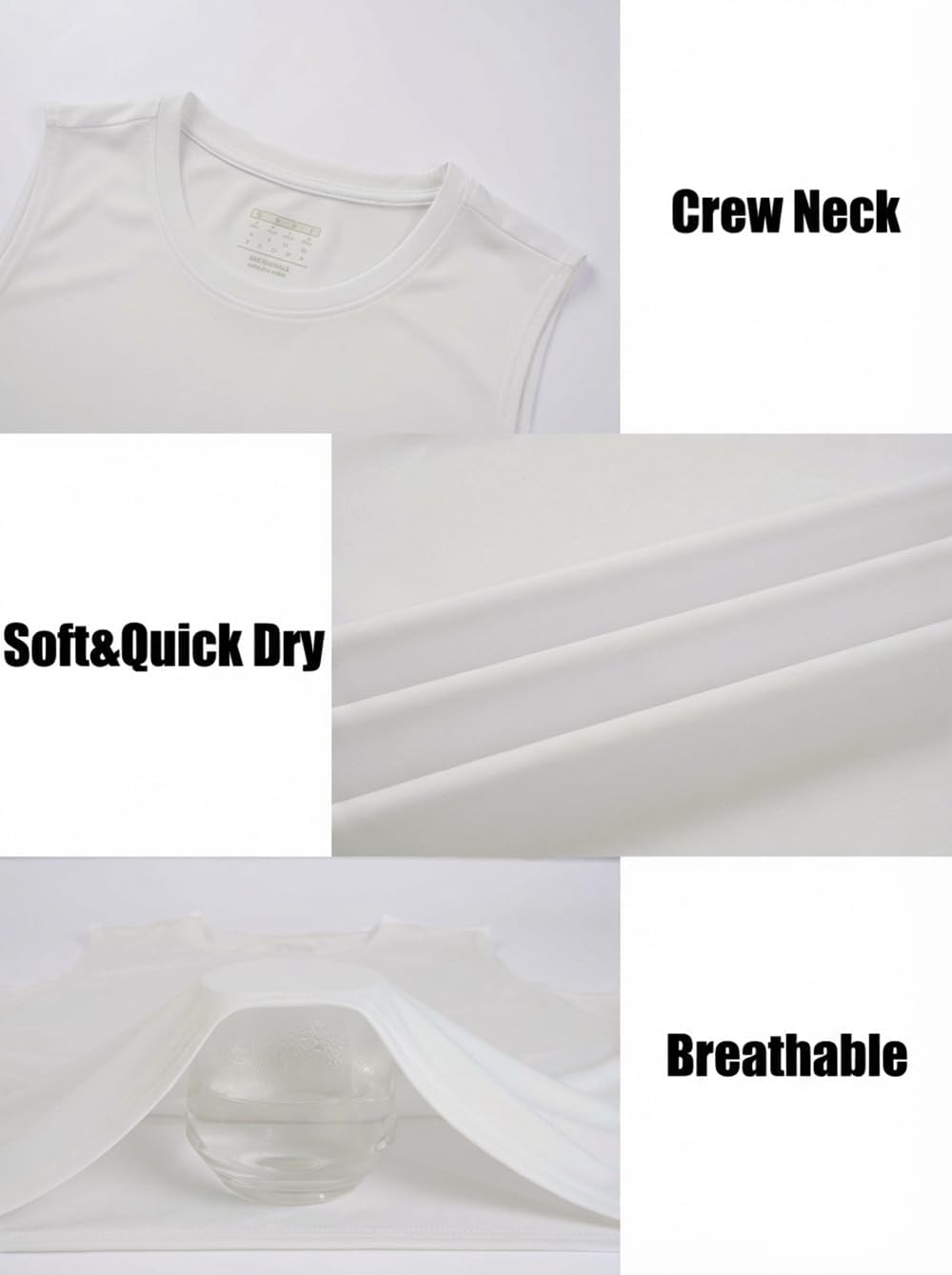 Detalle 1 de MAGCOMSEN Tank Top für Herren: ärmelloses Muskelshirt mit Quick-Dry und UPF 50+