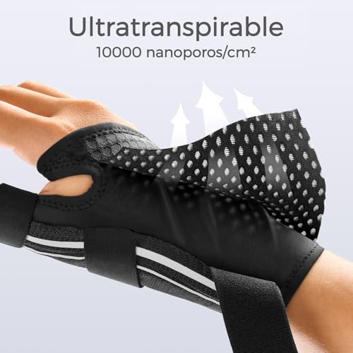 Detalle de FREETOO Reversible Muñequera Tendinitis Quervain: férula para pulgar y muñeca