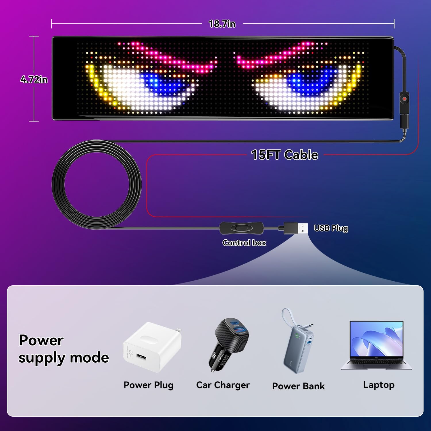 Thumbnail 6 de LED Car Sign