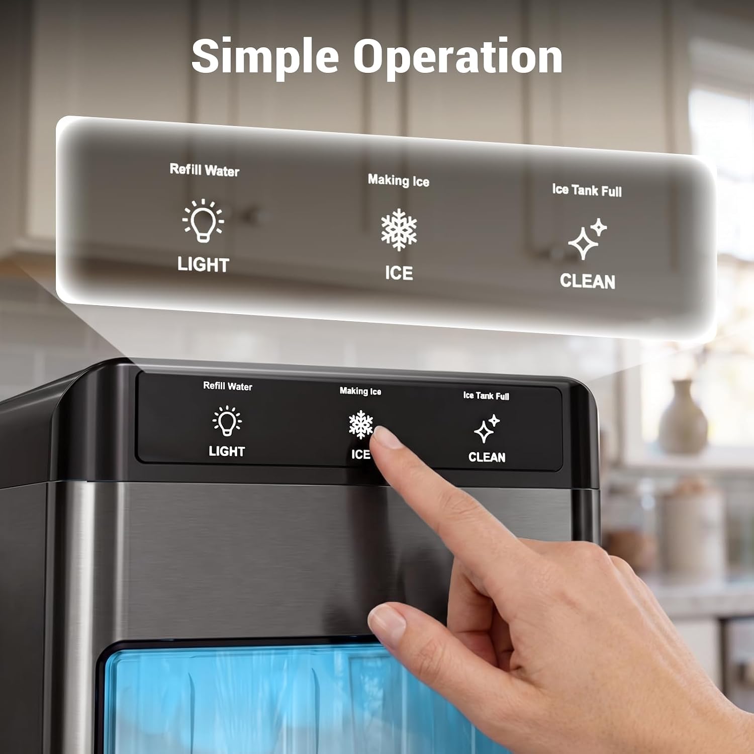Detalle 2 de Antarctic Star CB24M-C Nugget Ice Maker, 35 lb Daily Output, Self-Cleaning