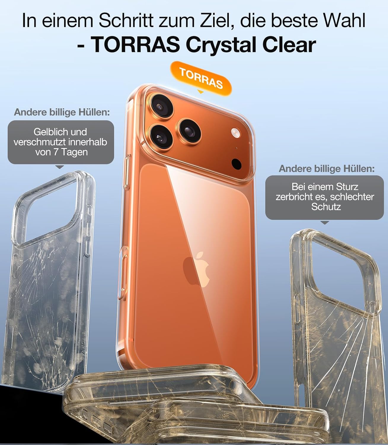 Thumbnail 6 de TORRAS Crystal Clear iPhone 17 Pro Max Hülle