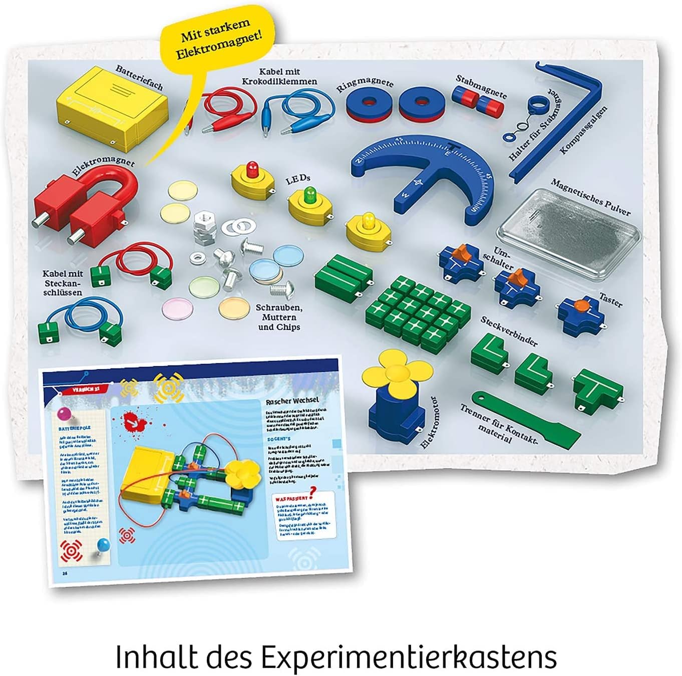 Thumbnail 2 de KOSMOS 620639 Elektro & Co. Elektro-Wissen leicht gemacht – Einsteiger-Experimentierkasten für Kinder ab 8–12 Jahre