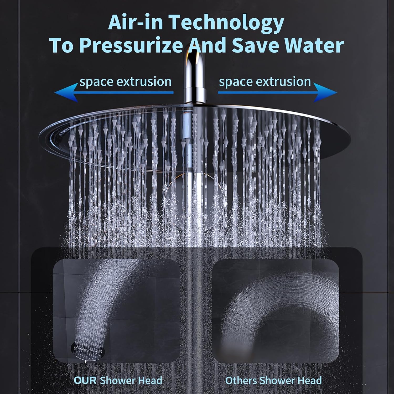 Thumbnail 4 de 10 inch rain shower head, stainless steel