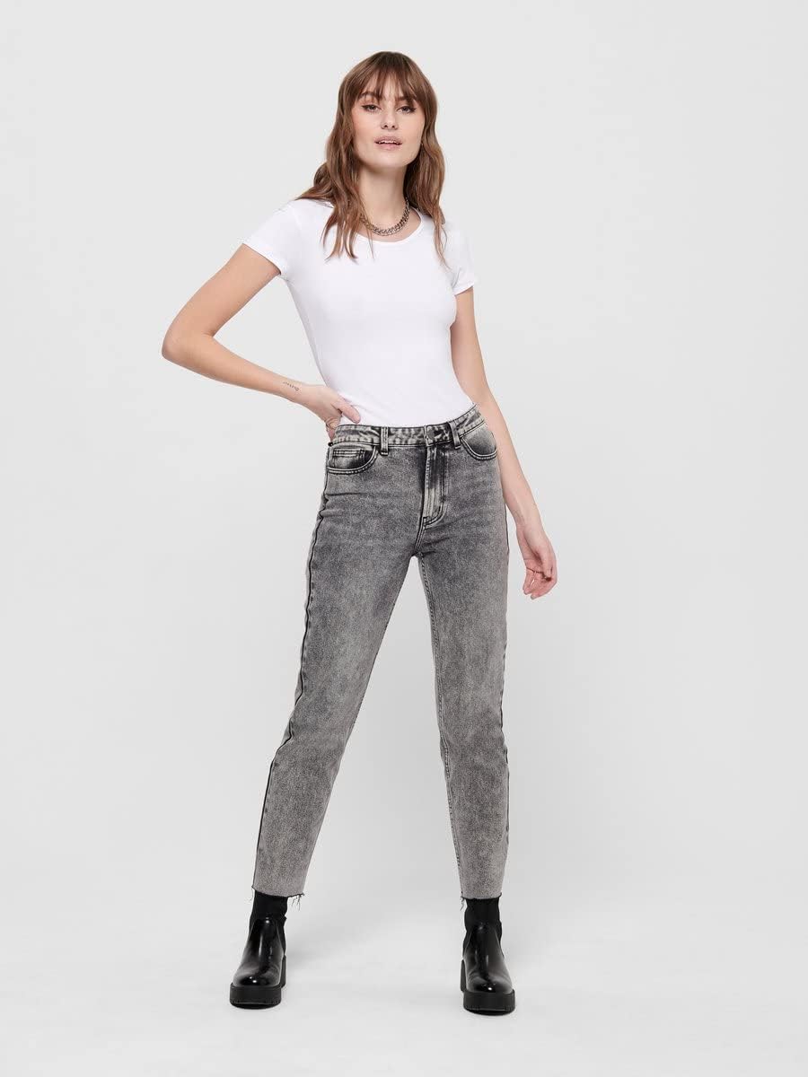 Detalle de ONLY Damen Onllive Love S/S O-Neck Top JRS Blouse – 3er Pack, Slim Fit