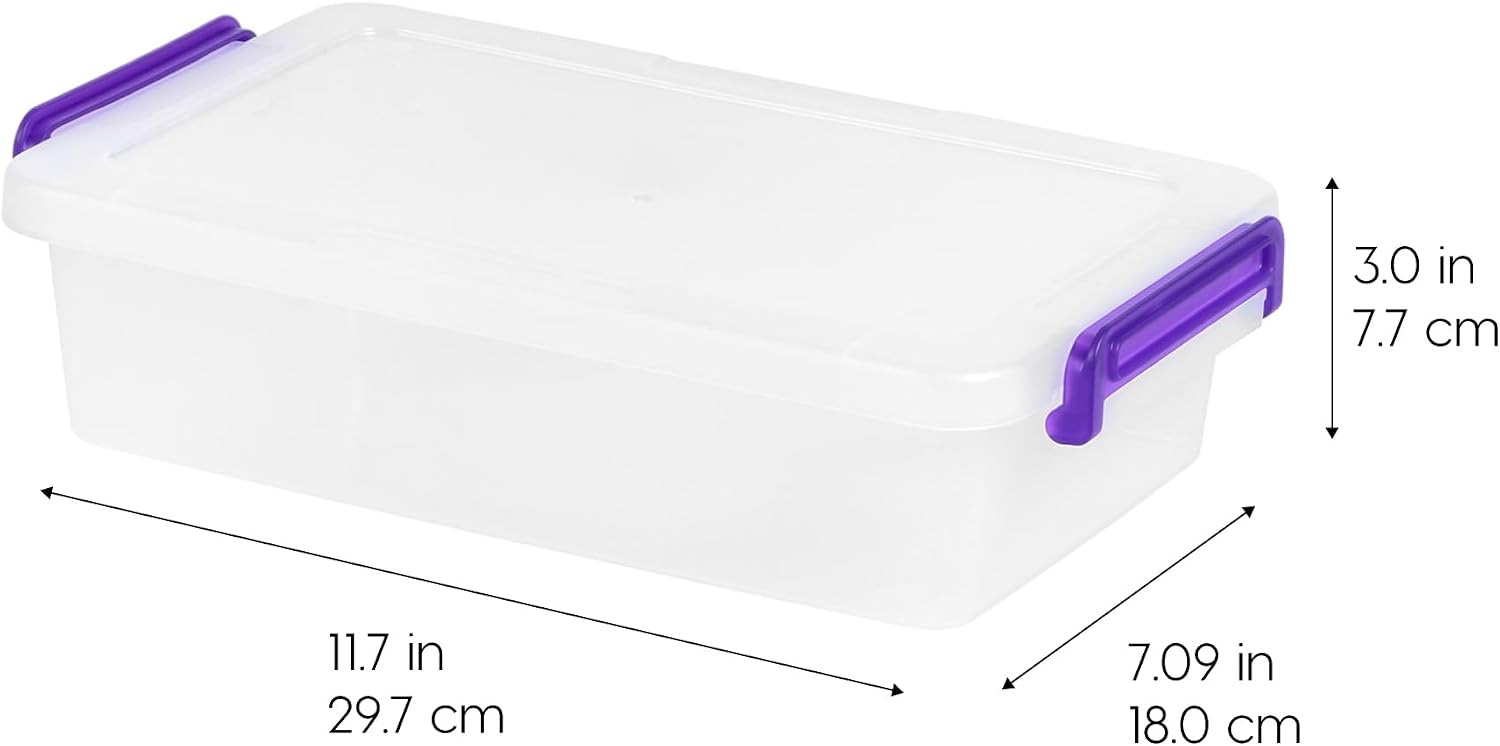 Thumbnail 4 de IRIS USA 500260 Clear Stackable Storage Bins with Lids, 10-Pack