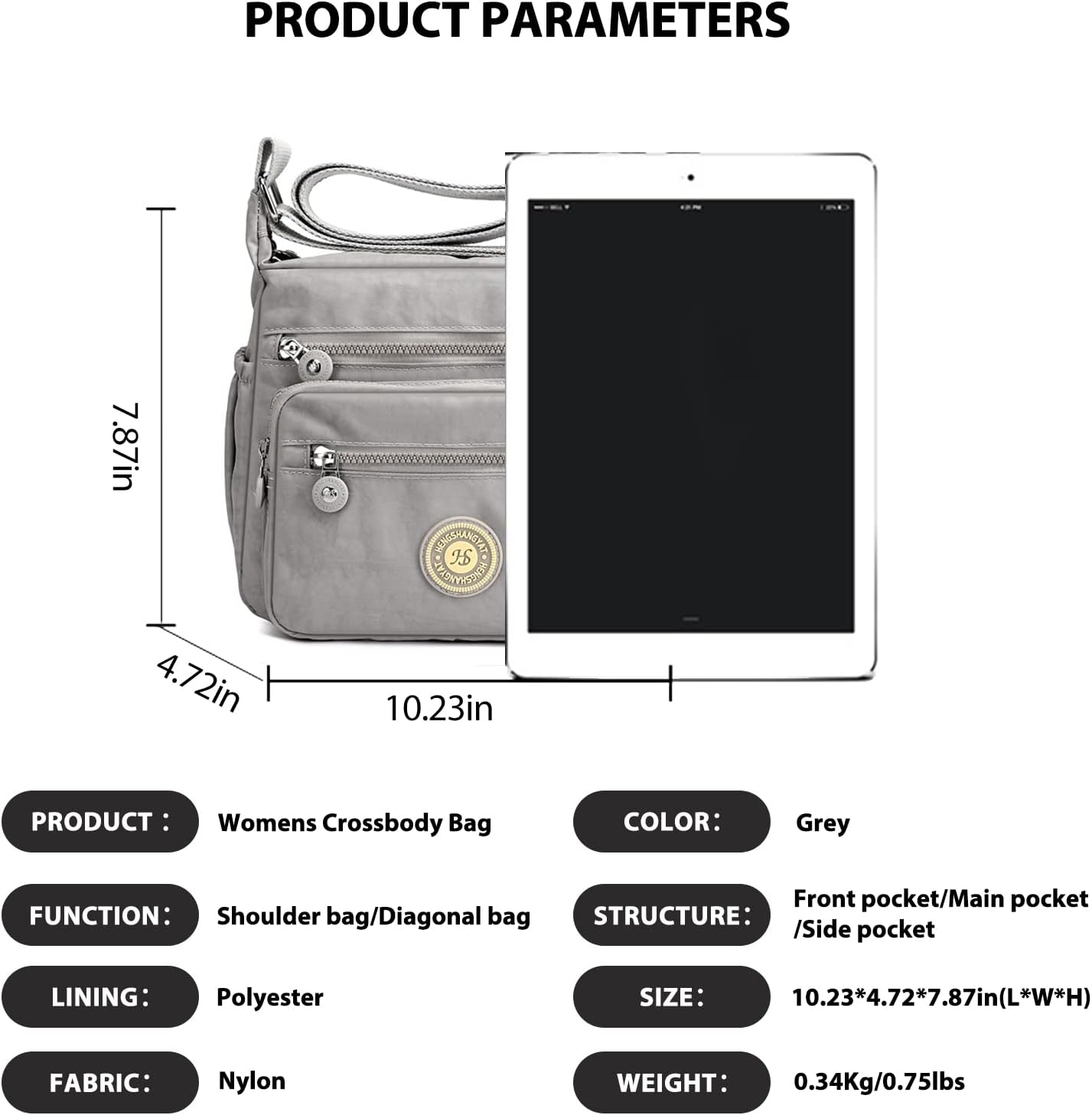 Thumbnail 6 de Milky Way Damen Umhängetasche: Mittelgroße, wasserdichte Crossbody mit mehreren Taschen