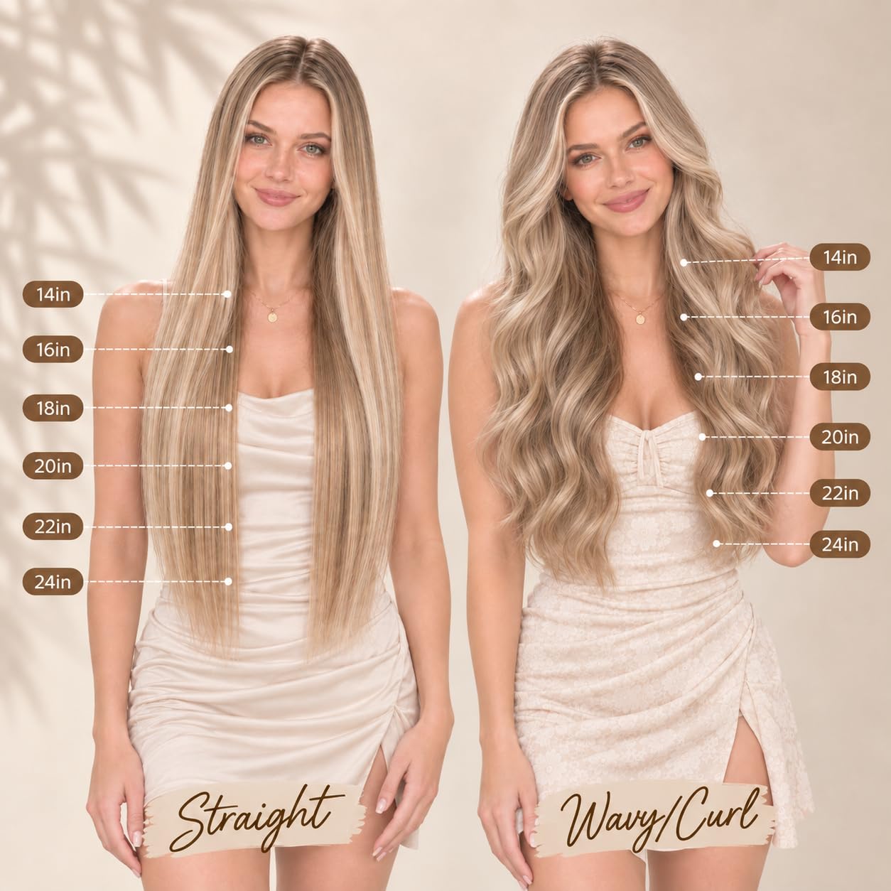 Detalle 2 de Ve Sunny Hair Extensions Real Human Hair 24 Inch Genius Clip-In Extensions in Platinum Blonde