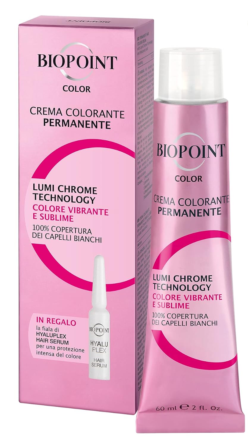 Detalle de Biopoint Permanente Farbcreme 60 ml + Hyaluplex Hair Serum 3 ml – 7,43 mittelblond vergoldet
