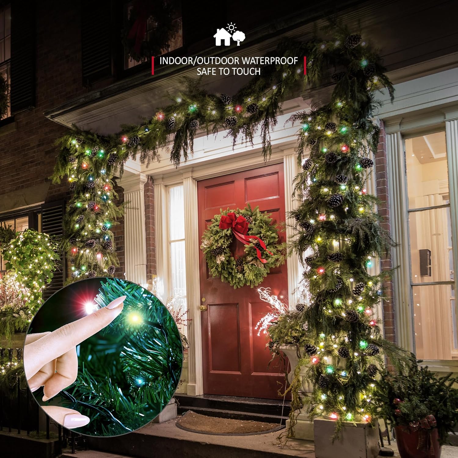 Thumbnail 3 de NETTA Christmas Tree Lights 200 LED 10m Fairy String Lights with Timer & Memory (Multi-coloured)