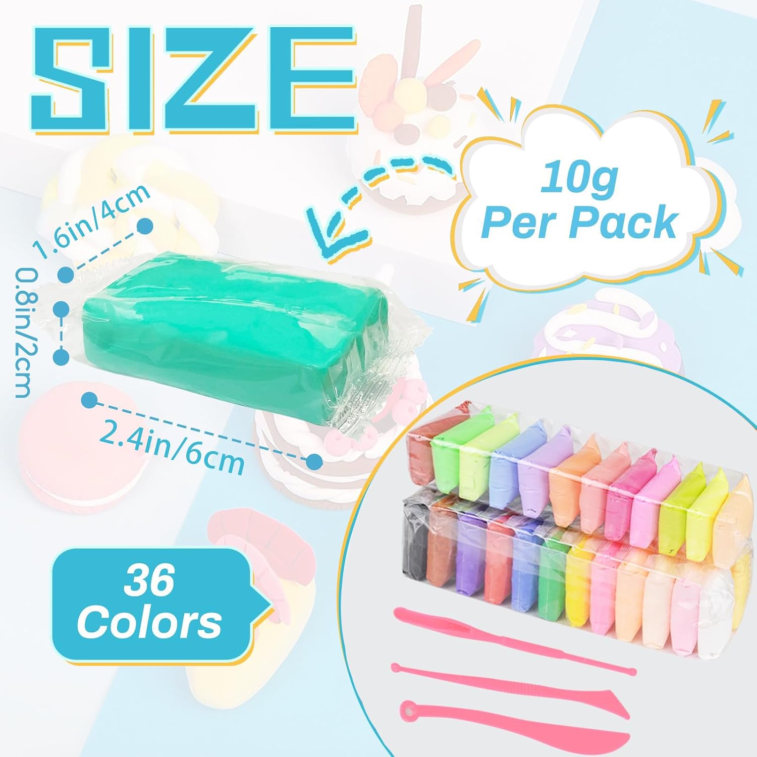 Thumbnail 2 de Moseem Air Dry Clay Kits 36 Colours