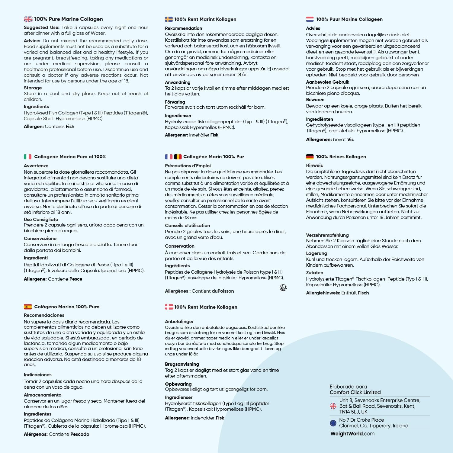 Thumbnail 5 de Colágeno Marino Hidrolizado 1200 mg 🌊 120 Cápsulas

