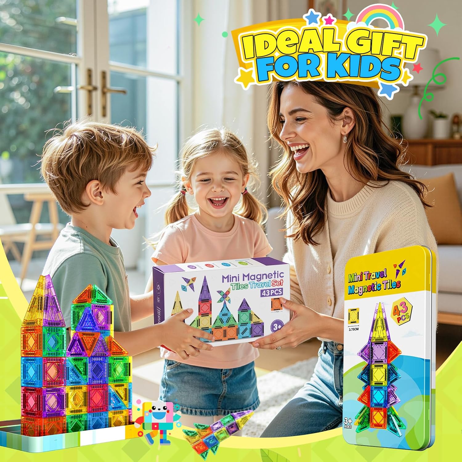 Thumbnail 6 de Mini Magnetische Bausteine 43‑teilig Reise‑Set 🎲