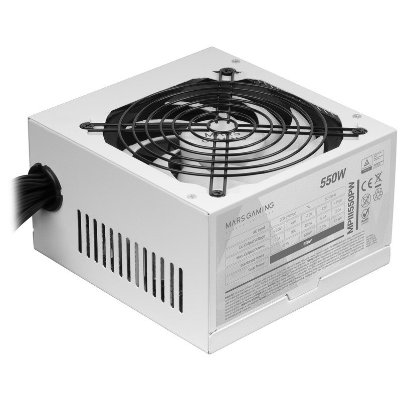 Detalle 2 de Mars Gaming MPIII550P: Fuente de alimentación 550W Blanca