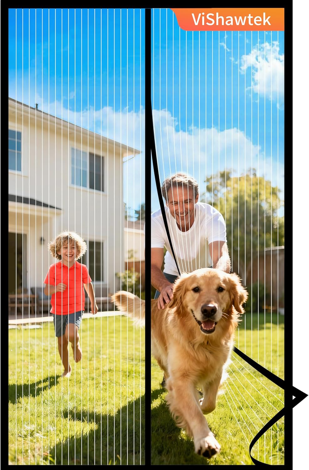 Thumbnail 6 de ViShawtek Zanzariera Magnetica 95x220 per Porta Finestra – Sicurezza, Aria Fresca e Facilità d’Installazione