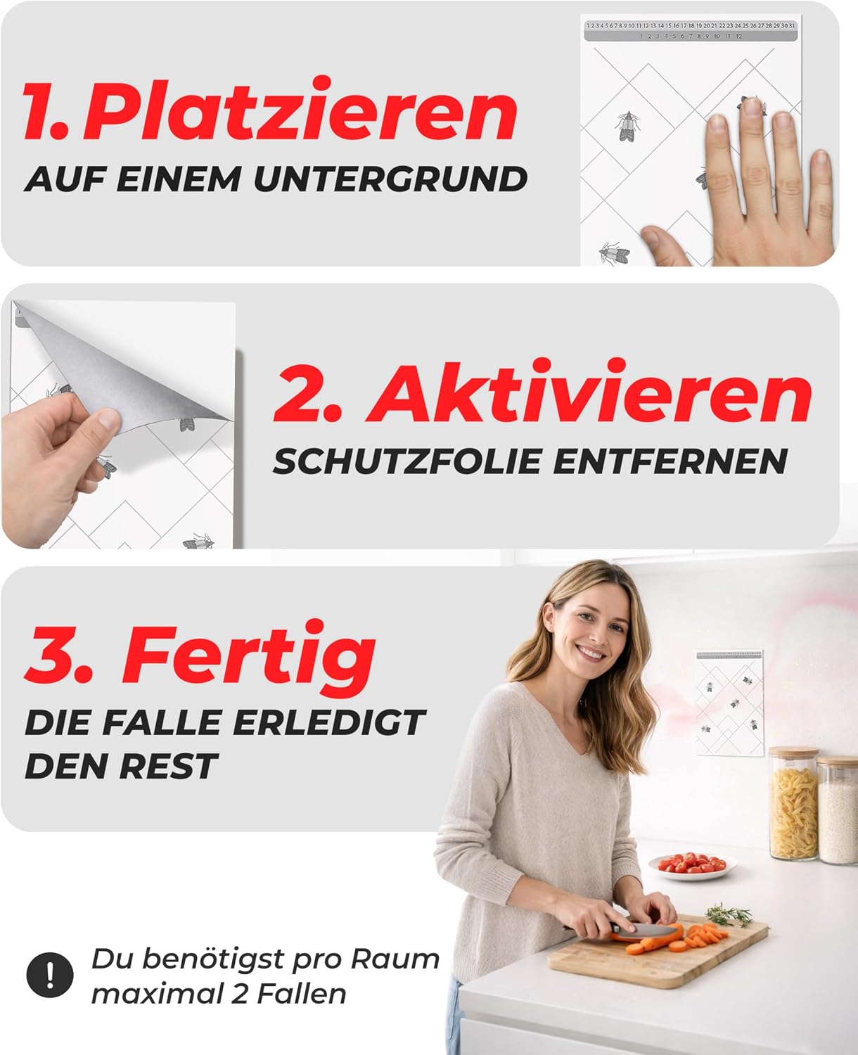 Thumbnail 3 de PIC Lebensmittelmotten Falle, 18 Stück – Starke Pheromonfallen gegen Motten