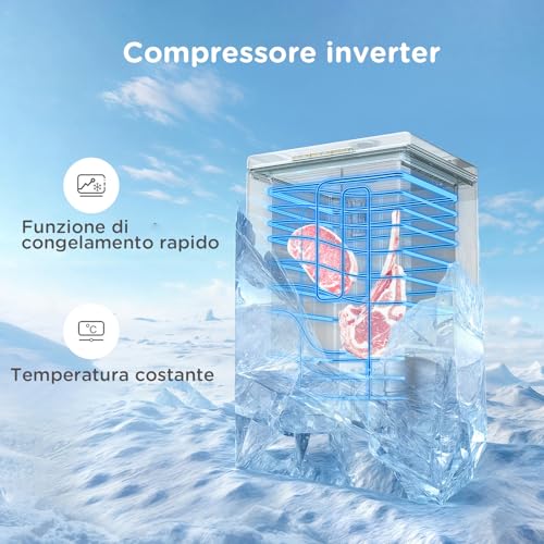 Thumbnail 7 de COMFEE' RCC202WH2 Congelatore 198L: convertibile, inverter e silenzioso per casa, garage o ripostiglio