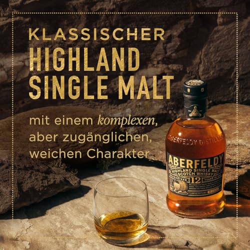 Detalle de Aberfeldy 12 Jahre Single Malt Scotch Whisky – 40% vol, 70 cl, vier Fassarten gereift