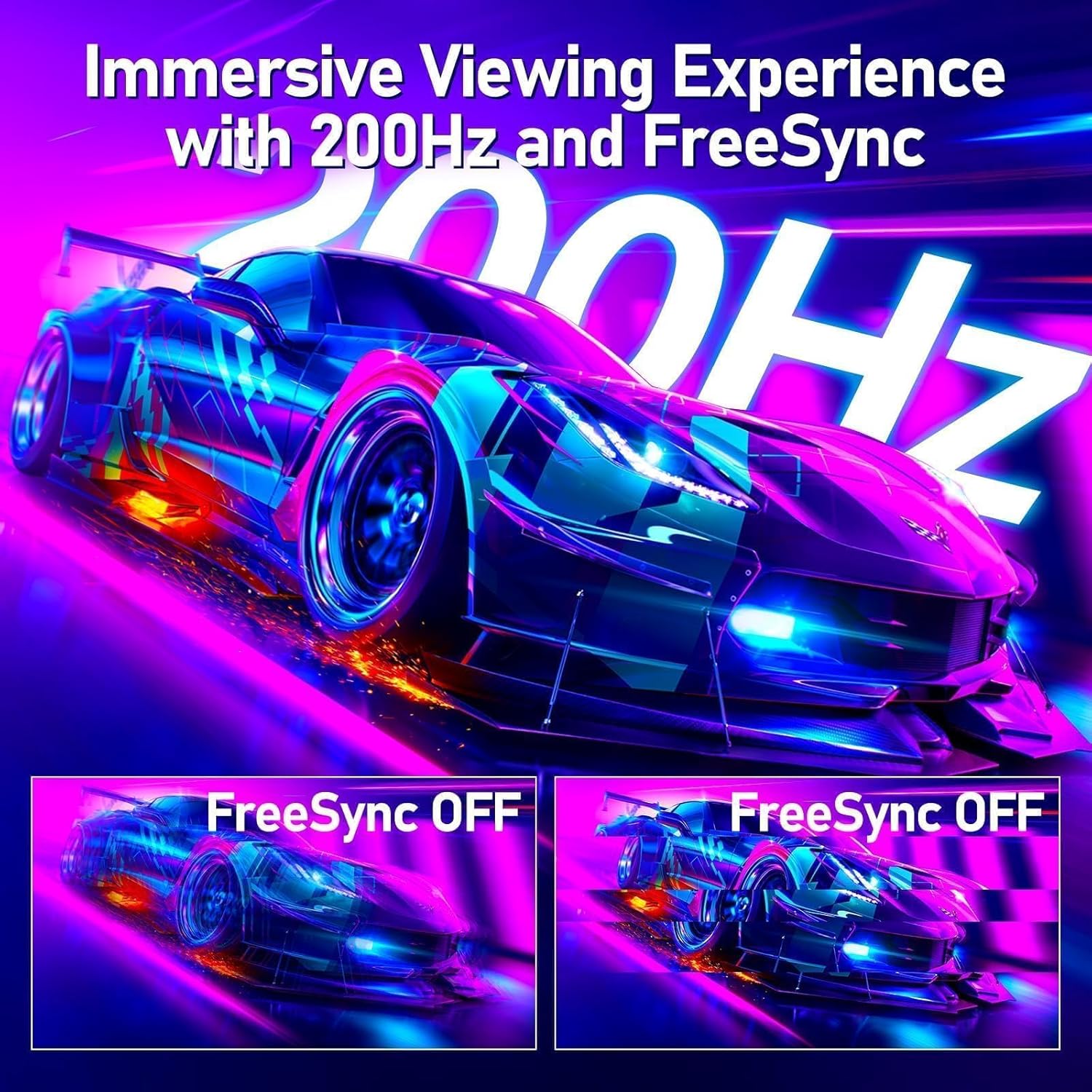 Detalle de Gawfolk Monitor Gaming 24,5" 200Hz FHD 1920x1080 con AMD FreeSync e altoparlanti integrati